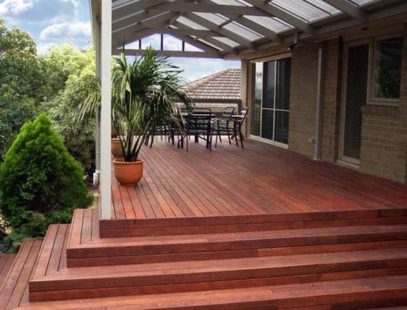 Solid timber floor decking